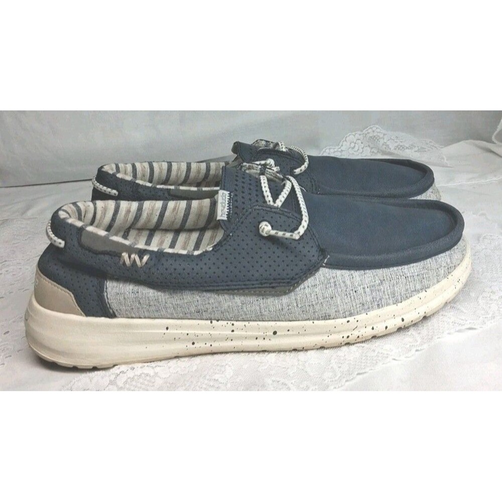 Heydude's Blue Ocean Welsh Grip Leather Mens 9 Boat Shoe
